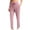 Pink, variant on Jalioing High Waist Yoga Pants for Women Solid Stretchy Ankle Length Workout Trousers Drawstring Waist Lounge Pants