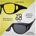 thumbnail image 5 of Fit Over Polarized Sunglasses Wrap Around UV Protection Driving Glasses For Men Women Black, 5 of 5
