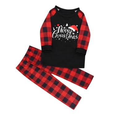 EGNMCR Christmas Pajamas for Family, Classic Plaid Xmas Sleepwear Matching Family Christmas Pajamas Set Christmas Pjs For Family Set Red Plaid Top And Long Pants Sleepwear Sets Women Blouse pants