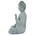 thumbnail image 4 of Ornement de Jardin Bouddha Assis Pierre en Résine Effet Zen Statue Extérieur Intérieur, 4 of 8