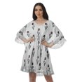 thumbnail image 1 of Moomaya Robe d'Été pour Femmes, Grande Taille, Kimono Aguichant Imprimé, Mini-Robe, 1 of 6