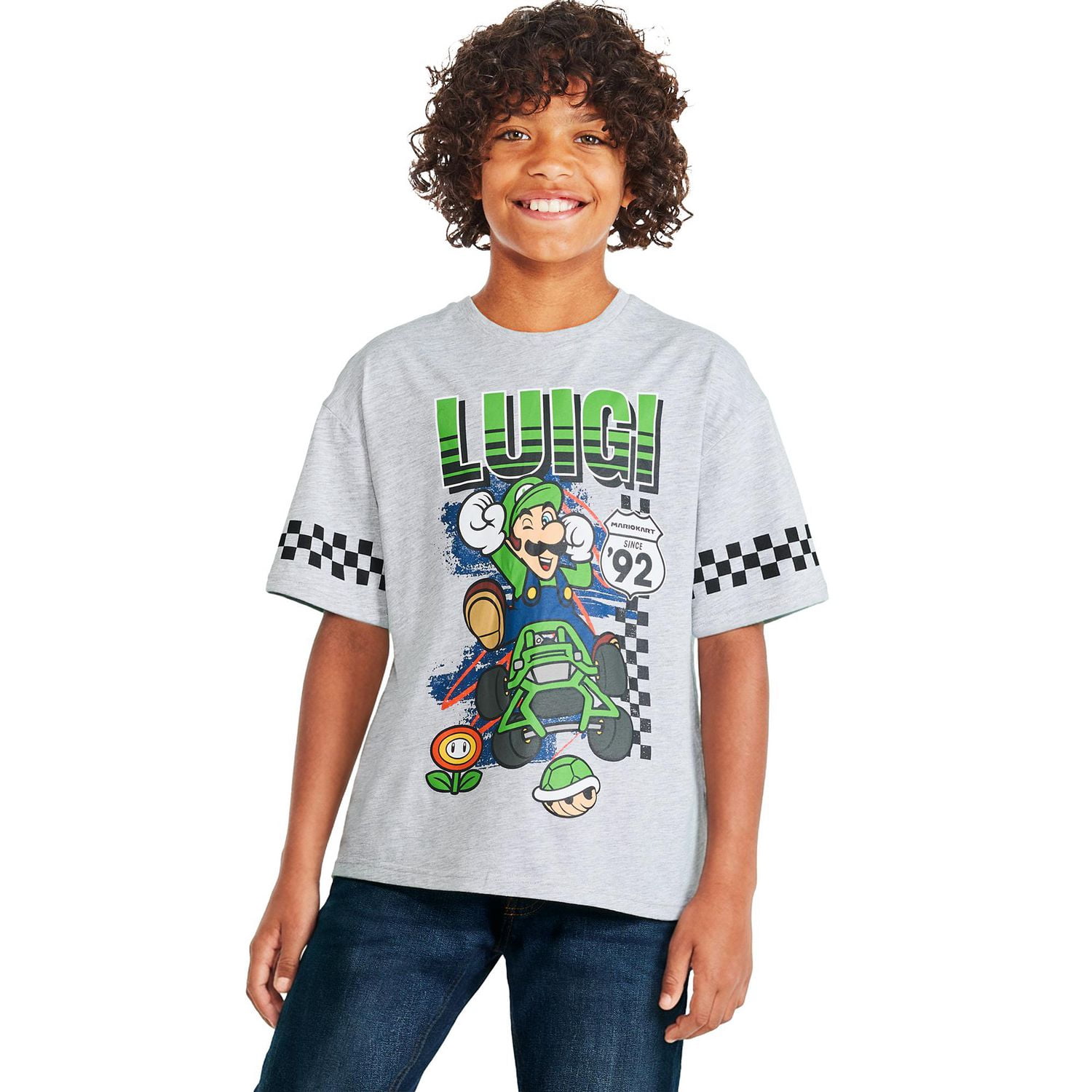 T-shirt Luigi Mario Kart pour garçons