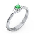 thumbnail image 3 of Birthstone Heart Ring with Shoulder Accents - Emeral (May), 3 of 4