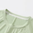 thumbnail image 4 of Zpanxa T-Shirts pour Filles Couleur Unie Respirant Manches Courtes Col Rond Haut de Sport Polyester 7 Ans, 4 of 6