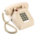 thumbnail image 1 of DOLITY Téléphone Fixe Rétro pour Décoration de Bureau 5x8.7x4.5 Pouces Beige, 1 of 9