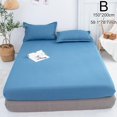 thumbnail image 1 of Drap-housse Couleur Unie Draps Lit Simple Double Grand Housse Taille Lit I0J6, 1 of 9