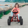 thumbnail image 3 of Gymax Kids Pedal Go Kart 4 Wheel Ride On Toys w/ Adjustable Seat & Handbrake Red, 3 of 10