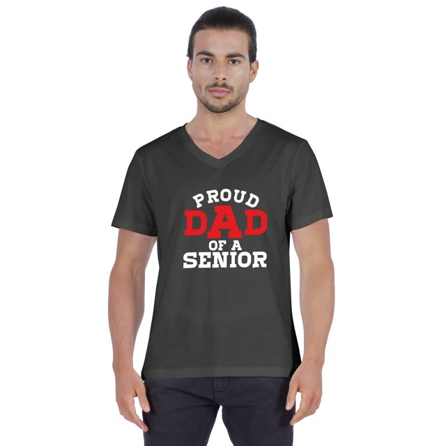 Inkmeso Mens Gradution Tee Shirt Proud Dad Of A Senior€ Graphic Print Tshirt For Daddy Gift