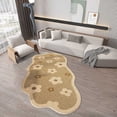 thumbnail image 4 of TIELUTT Area Rugs Rug Cloud Shaped Rug Soft Washable Irregular Rug with Backing for Easy Care Plaid Throw Bedroom Floor Rug Dining Room Rugs for under Table 6x9 Carpet Bedroom Sofa Blankets and Throw, 4 of 4