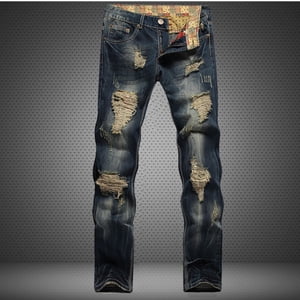 Mefallenssiah Men'S Casual Pants Clearance Sale Men'S Jeans New Fashion Have Pockets Button Zipper Personality Denim Trend Jeans Special offers