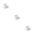 thumbnail image 1 of Maytalsory Support de Toilette Porte-Savon Support de Bain Sans Perçage Accessoires Ménagers Blanc Mat Ensemble de 3, 1 of 6