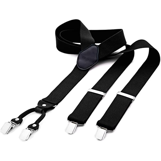 Orthèses pour Hommes Larges à 4 Pinces en Cuir en Forme de Y - Élastiques et à Longueur Ajustable en Différents Modèles