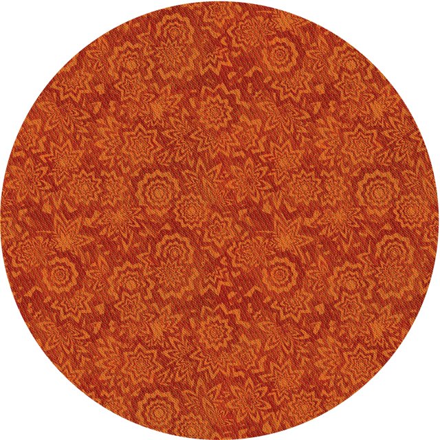 Ahgly Company Tapis d'Intérieur Ronds Transitionnels Lavables à la Machine Orange Rouge Orange, 3 Pieds Rond