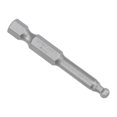 thumbnail image 1 of Unique Bargains Ball End Hex Bits 1/4-inch Hex Shank 2 Inch Length Magnetic H4 Head Screwdriver S2 HRC58 Screw Driver Bit, 1 of 4