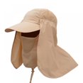 thumbnail image 1 of Sun Hat Summer Outdoor Hat Sun Protection Hat Windproof Breathable Hat Removable Face Neck Visors Cover Flap Folding Sun Hat Baseball Cap for Women Men, 1 of 8