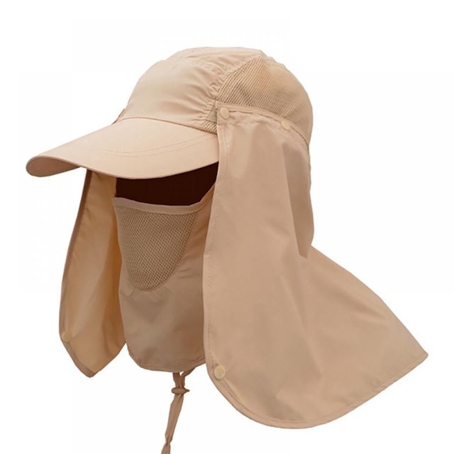 Sun Hat Summer Outdoor Hat Sun Protection Hat Windproof Breathable Hat Removable Face Neck Visors Cover Flap Folding Sun Hat Baseball Cap for Women Men