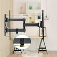 thumbnail image 3 of Full Motion TV Wall Mount for 23-43 Inch Flat or Curved Screens Hold up to 66lbs/30kg and Max VESA 200x200mm, Articulating TV Bracket with Cable Management, Tilt +3° to -10° and 180° Swivel, 3 of 8