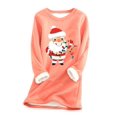 thumbnail image 2 of Meichang Chandails en Molleton pour Femmes Grande Taille Noël Père Noël Graphique Col Rond Chandail Hiver Chaud Doublé Sherpa Hauts, 2 of 2