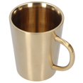 thumbnail image 2 of 340ml Tasse à Café en Acier Inoxydable 304 Tasse à Café avec Poignée Double Paroi DrinkwareGold, 2 of 7