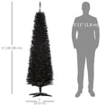 thumbnail image 3 of HOMCOM 6' Artificial Christmas Tree Xmas Slim Tree Holiday Décor, Black, 3 of 10