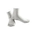 thumbnail image 4 of relayinert Soft Five Toe Socks Stretchable Cotton High Crew Socks Athletic Solid Socks Grey 1Set, 4 of 6