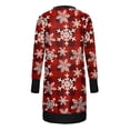 thumbnail image 3 of FOCUSNORM Femmes Juniors Cardigan de Noël à Manches Longues Vêtements de Fête Dessin Animé, 3 of 4