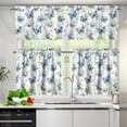 thumbnail image 4 of Butterfly Kitchen Curtains and Valances Set Rod Pocket Window Treatment Kitchen Curtains Tier and Valances 3 Piece Kitchen Cafe Privacy Panel Kitchen Window Curtains Over Sink, 4 of 5