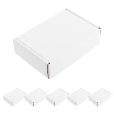KAKOWELY Boîtes d'Expédition 6 Pcs Petites Boîtes d'Expédition pour Petite Entreprise Boîtes d'Envoi en Papier Kraft Carton Boîtes de Livraison d'Emballage pour Emballage et Envoi 5.91"X3.94"X1.57 Pouces