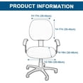 thumbnail image 3 of Office Chair Cover 2 Piece Stretchable Computer Office Chair Covers Universal Chair Seat Covers Stretch Rotating Chair Slipcovers Washable Spandex Desk Chair Cover Protectors, 3 of 6