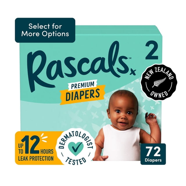 Couches Rascals Premium, Taille 2, 72 unités