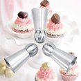 thumbnail image 3 of Knifun 3Pcs/Set Russian Flower Icing Piping Nozzles Tips Cake Decoration Pastry Cupcake Baking Tools, Cake Piping, Cake Nozzle, 3 of 8