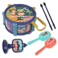 thumbnail image 1 of YIMWNYI Musical Toy Set Drum Sand Hammers Instrument Early Learning Percussion Instrument, Safe ABS Plastic Newborn Gift, Engaging Multi Sensory Play Experience, Ideal for Home Play and Gifting, 1 of 6