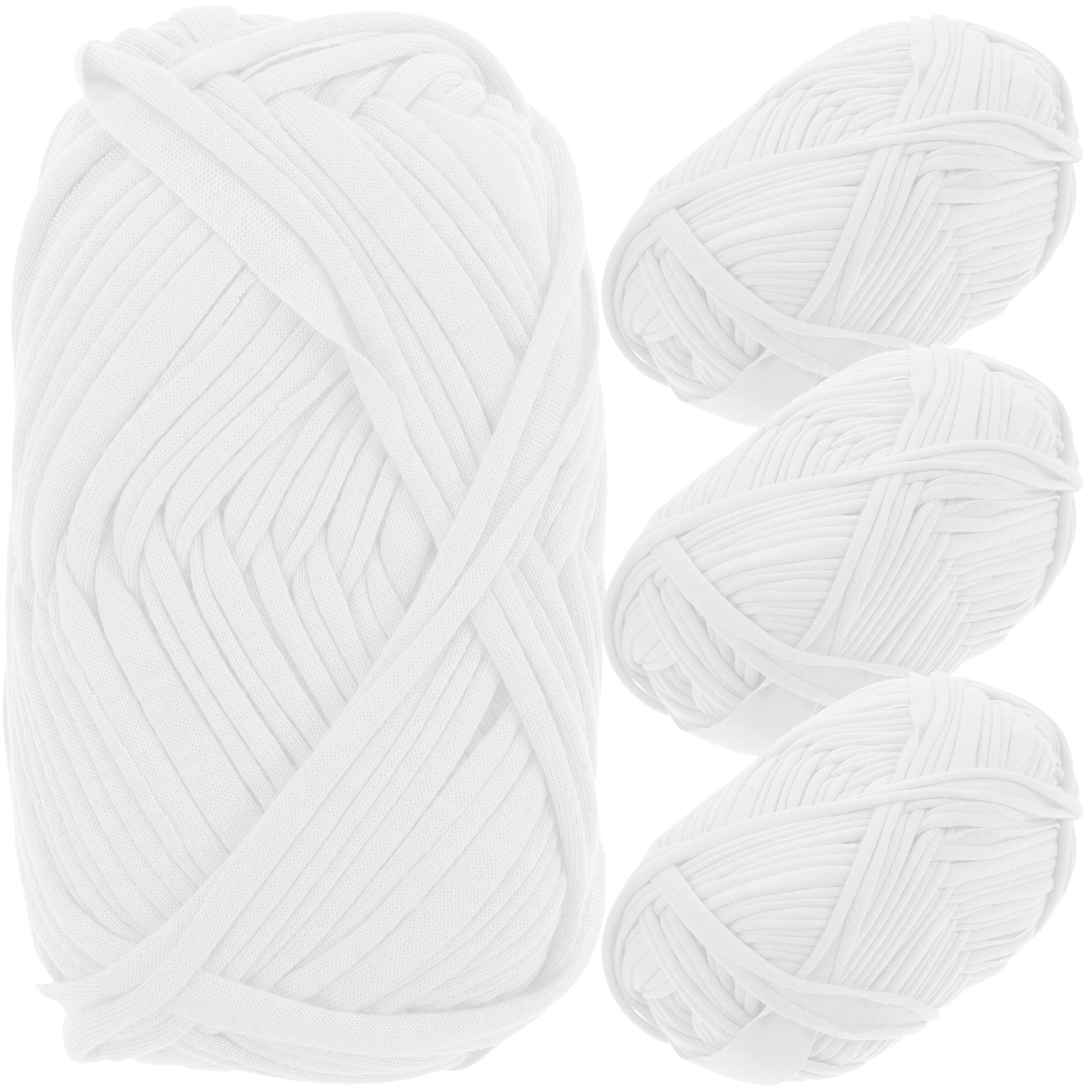 Shisuyan Fils Tressés pour Artisanat Crochet Blanc 4 Rouleaux 6.3x2.4 Po