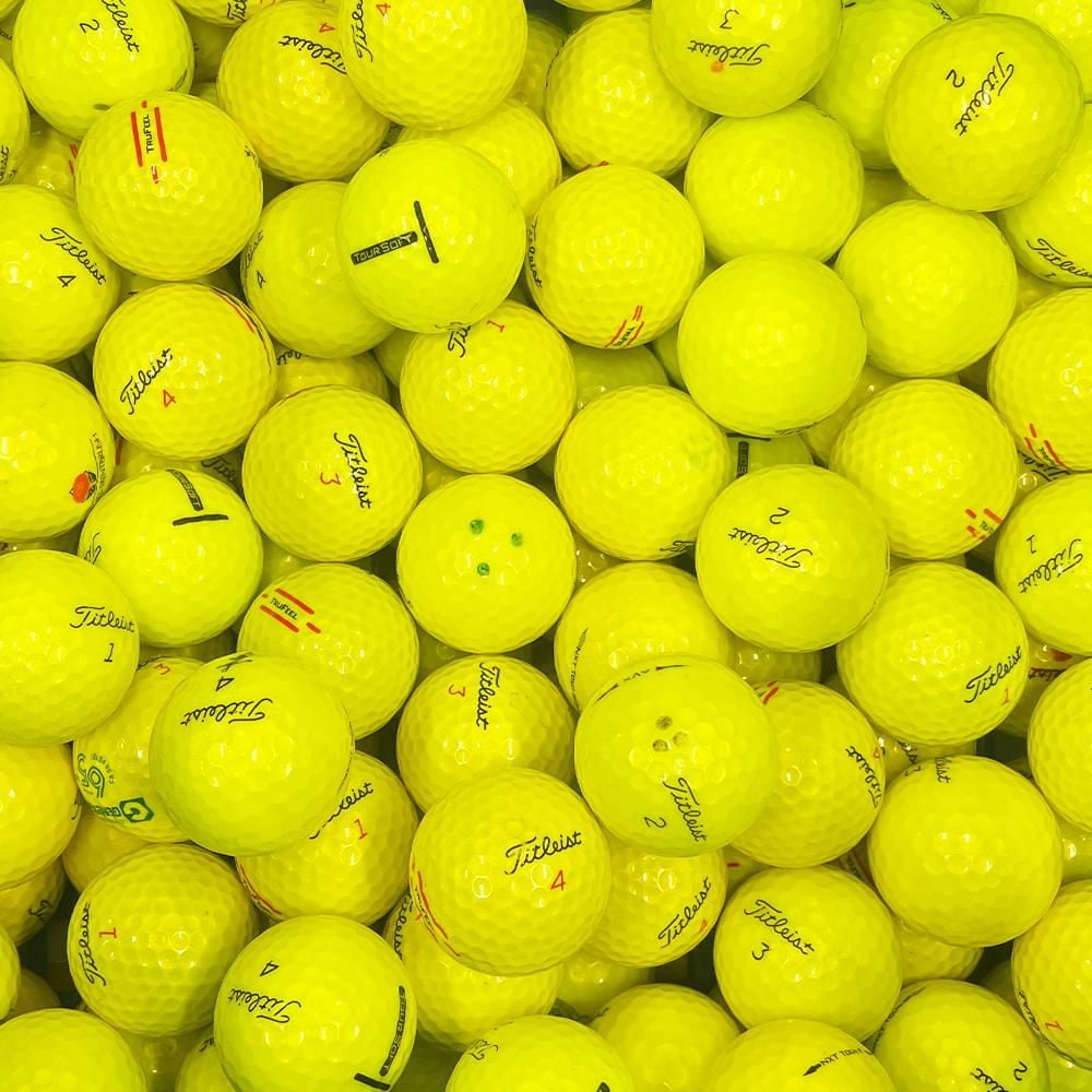 Mulligan - 100 Titleist Mix AAA Recycled Used Golf Balls, Yellow