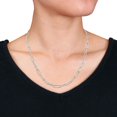 thumbnail image 2 of Miabella Sterling Silver Paperclip Necklace, 2 of 3