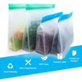 thumbnail image 2 of Reusable Food Freezer Bags Set of 8 Food Grade PEVA Reusable Leakproof Bags Sealed Silicone Freezer Bags, 2 of 5