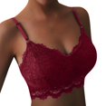 thumbnail image 3 of B91xZ Soutien-Gorge Léger Toucher Doux Respirant Soutien-Gorge Léger Triangle Brodée, Rouge TG, 3 of 5