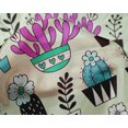 thumbnail image 5 of oneOone Silk Tabby Fabric Leaves & Floral Block Printed Craft Fabric BTY 42 Inch Wide, 5 of 5