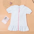 thumbnail image 2 of Birdeem Girls Swim Cover Up Kids Swimsuit Coverup Zip-Up Beach Bathing Suit Robe, 2 of 9