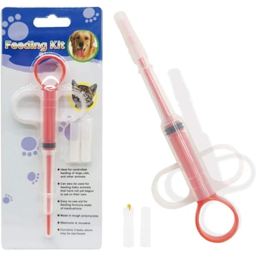 2 Pcs Distributeur de Médicaments pour Chiens et Chats, Animal de Compagnie, Outil d'Alimentation Médicale, Seringues en Silicone, Super Durable et Réutilisable, Extrêmement Pratique