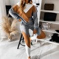 thumbnail image 4 of XZNGL Long Sleeve Tops Ladies Fashion Slim Sports Long Sleeve Two-Piece Color Block Sweatshirt Set, 4 of 9