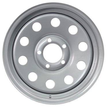 eCustomrim Jante de Remorque 15X5 15 Pouces 5 Écrous 4,5 Pouces Centre Argent Modulaire