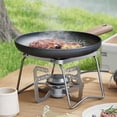thumbnail image 4 of RRJ Grille de Poêle Extérieure Pliable en Acier Inoxydable, Grille de Gril de Camping Portable pour la Randonnée avec Sac à Dos, Support Robuste pour Cuisson au Froid, Grille de Cuisson pour Foyer pour Pique-Nique BBQ, Thé Compact pour la Maison, 4 of 6