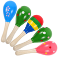 thumbnail image 2 of Beach Toys Baby Wood Sand Hammer Early Educational Instrument Music for Infants and Children (Random Color Pattern) 10pcs, 2 of 6