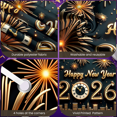 thumbnail image 2 of Decorative Design New Year Banner Festive Theme Celebration Banner for Holiday Event Indoor Decoration Party Backdrop, 2 of 5