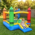 thumbnail image 2 of Costway Inflatable Bounce House Kids Jumping Castle w/ Slide Ocean Balls & 550W Blower, 2 of 10