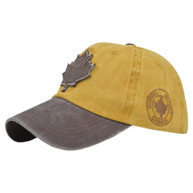 MIASHUI Canada Washable Baseball Hat Classic Adjustable Cap for Men Women,Coffee,One Size