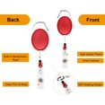 thumbnail image 3 of 20 Pcs Supports Rétractables pour Badges d'Identité, Moulinets pour Badges d'Identité avec Pince, Supports de Badges Rétractables pour Employé de Bureau, Médecin, Infirmier - Rouge, 3 of 7