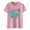 Pink, variant on Xuewenshw Women's Summer Fashion Leisure Art 80s Letter Printed Round Neck Short Sleeve Top T Shirt Women Solid Shirt