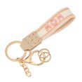 thumbnail image 2 of Short Fabric Embroidered Keychain for Mother's Day, Handmade Crochet Design with Leather Details, Measuring 15.5x3x1cm, Ideal as Key Accessory or Gift, 2 of 6